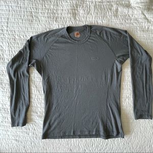 Men’s wool layering long sleeve shirt